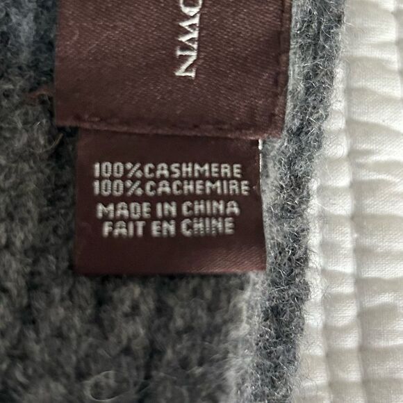 Black Brown 1826 100% Cashmere Gray Scarf - Picture 3 of 5